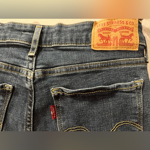 Levi's 711 Womens Dark Wash Mid Rise Skinny Ankle Jeans Size 26x26 - Picture 2 of 5